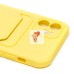 Чехол-накладка для Apple iPhone 12 (желтый) - SC304 с картхолдером
