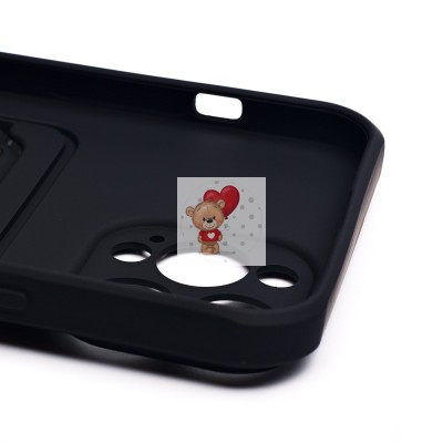Чехол-накладка для Apple iPhone 13 Pro Max (черный) - SC304 с картхолдером
