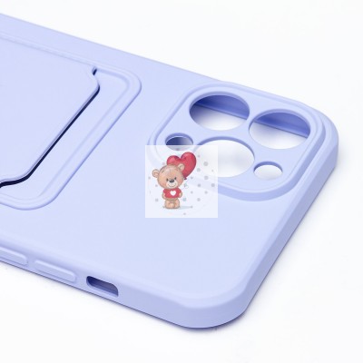 Чехол-накладка для Apple iPhone 13 Pro Max (темно-фиолетовый) - SC304 с картхолдером