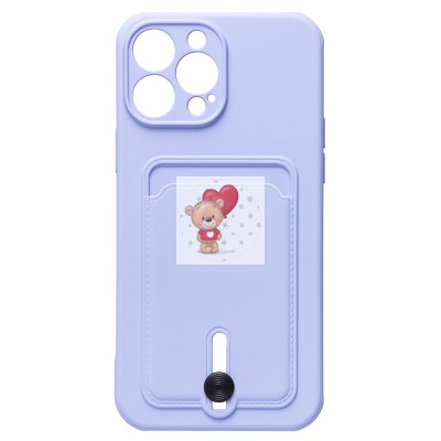 Чехол-накладка для Apple iPhone 13 Pro Max (светло-фиолетовый) - SC304 с картхолдером Чехол-накладка для Apple iPhone 13 Pro Max (светло-фиолетовый) - SC304 с картхолдером
