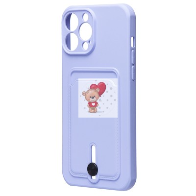 Чехол-накладка для Apple iPhone 13 Pro Max (светло-фиолетовый) - SC304 с картхолдером Чехол-накладка для Apple iPhone 13 Pro Max (светло-фиолетовый) - SC304 с картхолдером