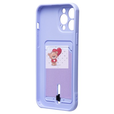 Чехол-накладка для Apple iPhone 13 Pro Max (светло-фиолетовый) - SC304 с картхолдером Чехол-накладка для Apple iPhone 13 Pro Max (светло-фиолетовый) - SC304 с картхолдером