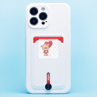 Чехол-накладка для Apple iPhone 13 Pro Max (белый) - SC304 с картхолдером Чехол-накладка для Apple iPhone 13 Pro Max (белый) - SC304 с картхолдером