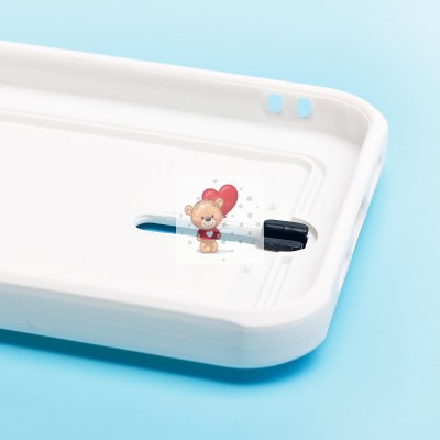 Чехол-накладка для Apple iPhone 13 Pro Max (белый) - SC304 с картхолдером