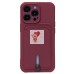 Чехол-накладка для Apple iPhone 13 Pro (бордовый) - SC304 с картхолдером