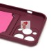 Чехол-накладка для Apple iPhone 13 Pro (бордовый) - SC304 с картхолдером