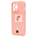 Чехол-накладка для Apple iPhone 13 Pro (светло-розовый) - SC304 с картхолдером