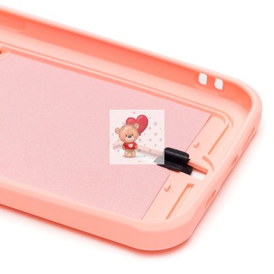 Чехол-накладка для Apple iPhone 13 Pro (светло-розовый) - SC304 с картхолдером