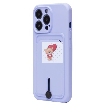 Чехол-накладка для Apple iPhone 13 Pro (светло-фиолетовый) - SC304 с картхолдером Чехол-накладка для Apple iPhone 13 Pro (светло-фиолетовый) - SC304 с картхолдером