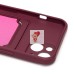 Чехол-накладка для Apple iPhone 13 (бордовый) - SC304 с картхолдером Чехол-накладка для Apple iPhone 13 (бордовый) - SC304 с картхолдером