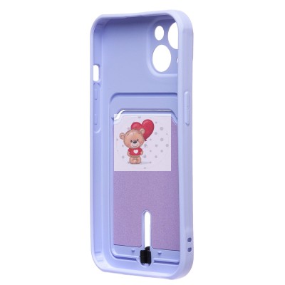 Чехол-накладка для Apple iPhone 13 (темно-фиолетовый) - SC304 с картхолдером Чехол-накладка для Apple iPhone 13 (темно-фиолетовый) - SC304 с картхолдером