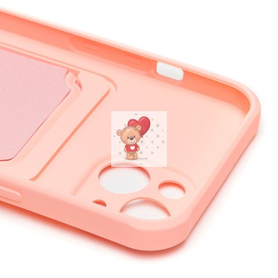 Чехол-накладка для Apple iPhone 13 (светло-розовый) - SC304 с картхолдером Чехол-накладка для Apple iPhone 13 (светло-розовый) - SC304 с картхолдером