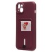 Чехол-накладка для Apple iPhone 14 Plus (бордовый) - SC304 с картхолдером Чехол-накладка для Apple iPhone 14 Plus (бордовый) - SC304 с картхолдером