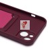 Чехол-накладка для Apple iPhone 14 Plus (бордовый) - SC304 с картхолдером Чехол-накладка для Apple iPhone 14 Plus (бордовый) - SC304 с картхолдером