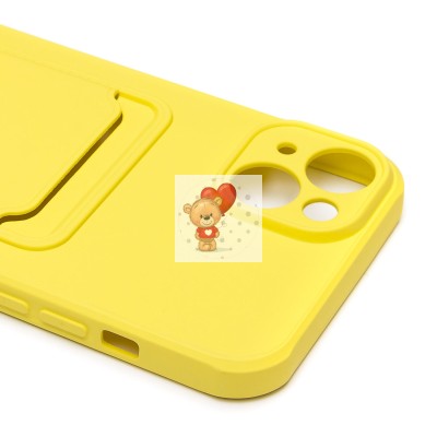 Чехол-накладка для Apple iPhone 14 Plus (желтый) - SC304 с картхолдером Чехол-накладка для Apple iPhone 14 Plus (желтый) - SC304 с картхолдером