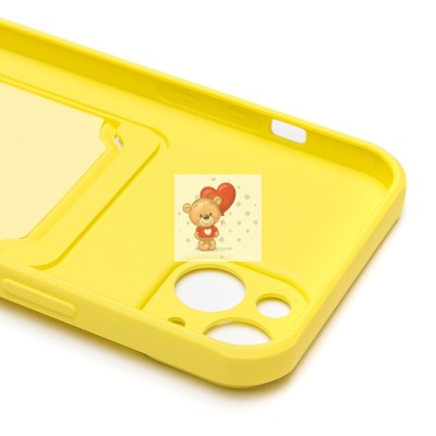 Чехол-накладка для Apple iPhone 14 Plus (желтый) - SC304 с картхолдером Чехол-накладка для Apple iPhone 14 Plus (желтый) - SC304 с картхолдером