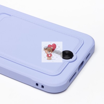 Чехол-накладка для Apple iPhone 14 Pro Max (темно-фиолетовый) - SC304 с картхолдером