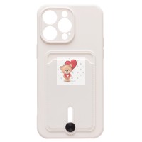 Чехол-накладка для Apple iPhone 14 Pro Max (белый) - SC304 с картхолдером Чехол-накладка для Apple iPhone 14 Pro Max (белый) - SC304 с картхолдером