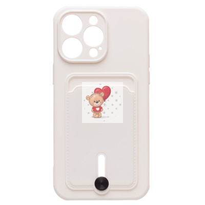 Чехол-накладка для Apple iPhone 14 Pro Max (белый) - SC304 с картхолдером Чехол-накладка для Apple iPhone 14 Pro Max (белый) - SC304 с картхолдером