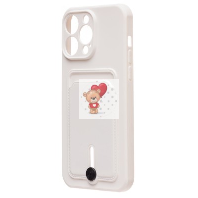 Чехол-накладка для Apple iPhone 14 Pro Max (белый) - SC304 с картхолдером Чехол-накладка для Apple iPhone 14 Pro Max (белый) - SC304 с картхолдером