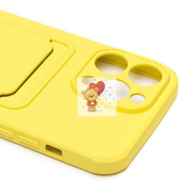 Чехол-накладка для Apple iPhone 14 Pro Max (желтый) - SC304 с картхолдером Чехол-накладка для Apple iPhone 14 Pro Max (желтый) - SC304 с картхолдером