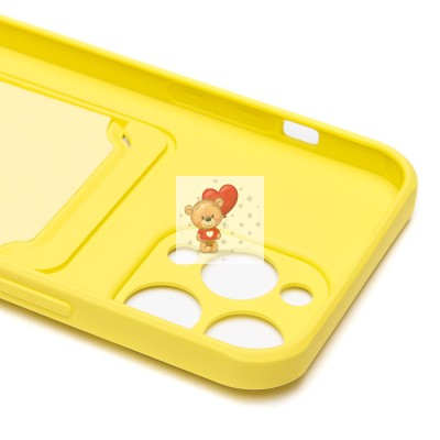 Чехол-накладка для Apple iPhone 14 Pro Max (желтый) - SC304 с картхолдером Чехол-накладка для Apple iPhone 14 Pro Max (желтый) - SC304 с картхолдером