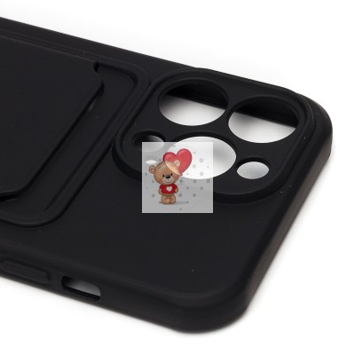 Чехол-накладка для Apple iPhone 14 Pro (черный) - SC304 с картхолдером Чехол-накладка для Apple iPhone 14 Pro (черный) - SC304 с картхолдером