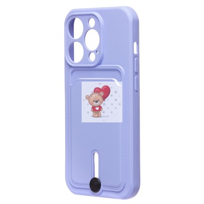 Чехол-накладка для Apple iPhone 14 Pro (темно-фиолетовый) - SC304 с картхолдером Чехол-накладка для Apple iPhone 14 Pro (темно-фиолетовый) - SC304 с картхолдером