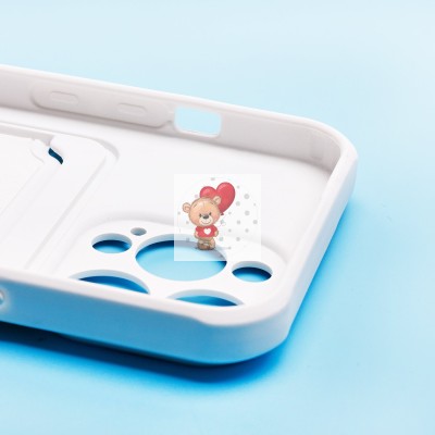 Чехол-накладка для Apple iPhone 14 Pro (белый) - SC304 с картхолдером Чехол-накладка для Apple iPhone 14 Pro (белый) - SC304 с картхолдером