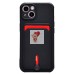 Чехол-накладка для Apple iPhone 14 (черный) - SC304 с картхолдером