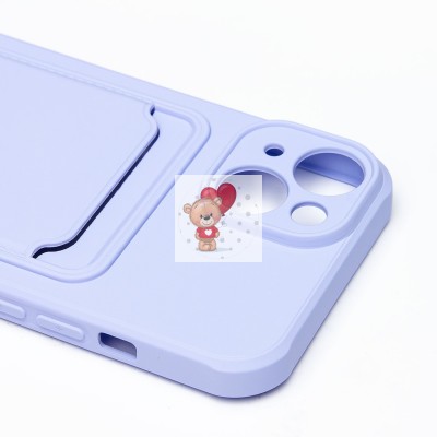 Чехол-накладка для Apple iPhone 14 (темно-фиолетовый) - SC304 с картхолдером Чехол-накладка для Apple iPhone 14 (темно-фиолетовый) - SC304 с картхолдером