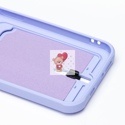 Чехол-накладка для Apple iPhone 14 (темно-фиолетовый) - SC304 с картхолдером Чехол-накладка для Apple iPhone 14 (темно-фиолетовый) - SC304 с картхолдером