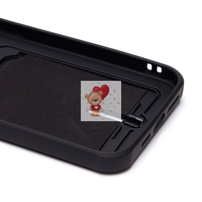 Чехол-накладка для Apple iPhone 15 Pro Max (черный) - SC304 с картхолдером Чехол-накладка для Apple iPhone 15 Pro Max (черный) - SC304 с картхолдером