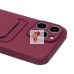 Чехол-накладка для Apple iPhone 15 Pro Max (бордовый) - SC304 с картхолдером Чехол-накладка для Apple iPhone 15 Pro Max (бордовый) - SC304 с картхолдером