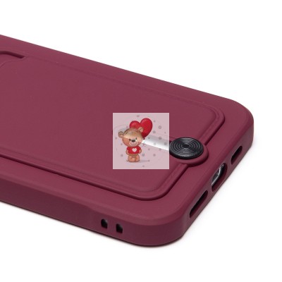 Чехол-накладка для Apple iPhone 15 Pro Max (бордовый) - SC304 с картхолдером Чехол-накладка для Apple iPhone 15 Pro Max (бордовый) - SC304 с картхолдером