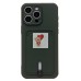 Чехол-накладка для Apple iPhone 15 Pro Max (темно-зеленый) - SC304 с картхолдером