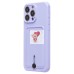 Чехол-накладка для Apple iPhone 15 Pro Max (светло-фиолетовый) - SC304 с картхолдером