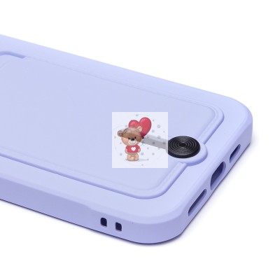 Чехол-накладка для Apple iPhone 15 Pro Max (светло-фиолетовый) - SC304 с картхолдером