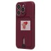 Чехол-накладка для Apple iPhone 15 Pro (бордовый) - SC304 с картхолдером