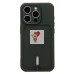 Чехол-накладка для Apple iPhone 15 Pro (темно-зеленый) - SC304 с картхолдером