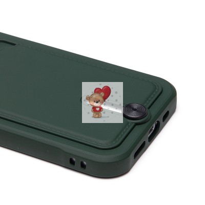 Чехол-накладка для Apple iPhone 15 Pro (темно-зеленый) - SC304 с картхолдером Чехол-накладка для Apple iPhone 15 Pro (темно-зеленый) - SC304 с картхолдером