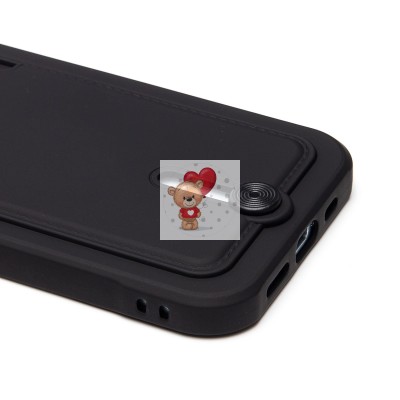 Чехол-накладка для Apple iPhone 15 (черный) - SC304 с картхолдером