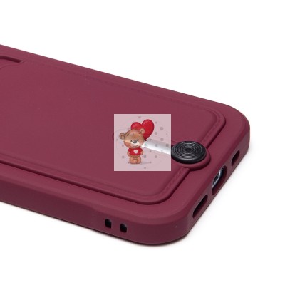 Чехол-накладка для Apple iPhone 15 (бордовый) - SC304 с картхолдером Чехол-накладка для Apple iPhone 15 (бордовый) - SC304 с картхолдером