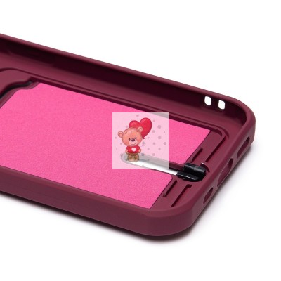 Чехол-накладка для Apple iPhone 15 (бордовый) - SC304 с картхолдером Чехол-накладка для Apple iPhone 15 (бордовый) - SC304 с картхолдером