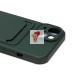 Чехол-накладка для Apple iPhone 15 (темно-зеленый) - SC304 с картхолдером Чехол-накладка для Apple iPhone 15 (темно-зеленый) - SC304 с картхолдером