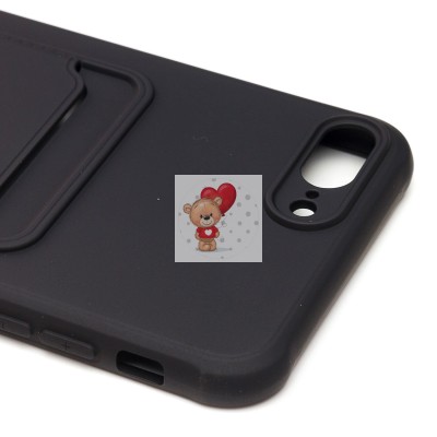 Чехол-накладка для Apple iPhone 8 Plus (черный) - SC304 с картхолдером