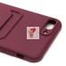 Чехол-накладка для Apple iPhone 7 Plus (бордовый) - SC304 с картхолдером