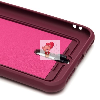 Чехол-накладка для Apple iPhone 7 Plus (бордовый) - SC304 с картхолдером