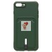 Чехол-накладка для Apple iPhone 7 Plus (темно-зеленый) - SC304 с картхолдером