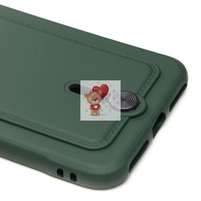 Чехол-накладка для Apple iPhone 7 Plus (темно-зеленый) - SC304 с картхолдером